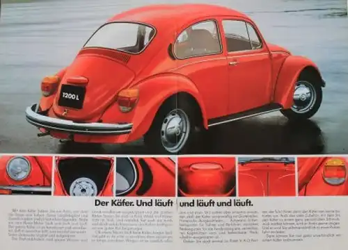 Volkswagen Käfer Modellprogramm 1981 Automobilprospekt (3442)