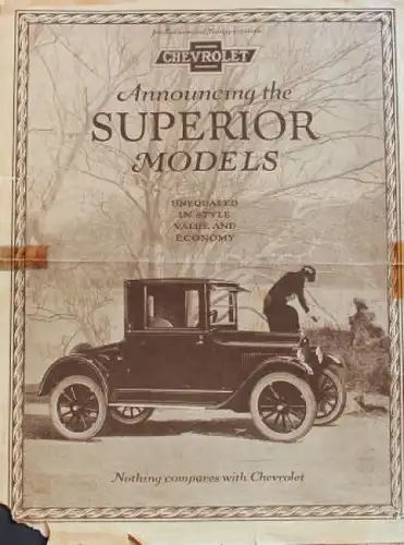 Chevrolet Superior Modellprogramm 1928 Automobilprospekt (3468)