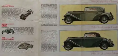 Adler Trumpf Modellprogramm 1933 Reuters Motive Automobilprospekt (3487)