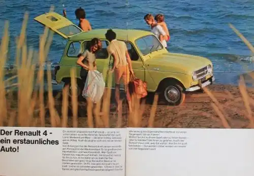 Renault 4 Modellprogramm 1967 Automobilprospekt (3488)
