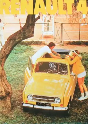 Renault 4 Modellprogramm 1972 Automobilprospekt (3502)