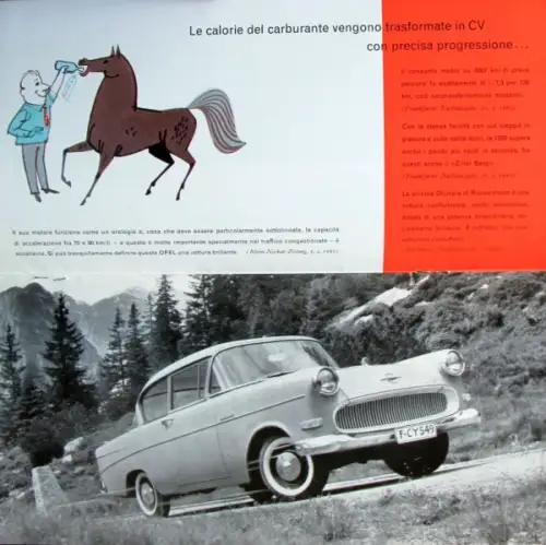 Opel Rekord 1200 Modellprogramm 1957 Automobilprospekt (3502)
