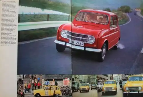 Renault 4 Modellprogramm 1972 Automobilprospekt (3502)