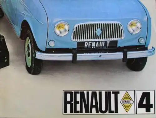 Renault 4 Modellprogramm 1965 Automobilprospekt (3504)