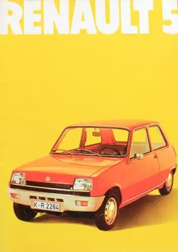 Renault 5 Modellprogramm 1972 Automobilprospekt (3520)