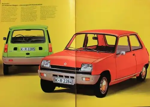 Renault 5 Modellprogramm 1972 Automobilprospekt (3520)