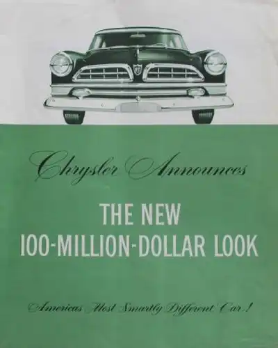Chrysler Modellprogramm 1954 "The new 100 Million Dollar Look" Automobilprospekt (3530)