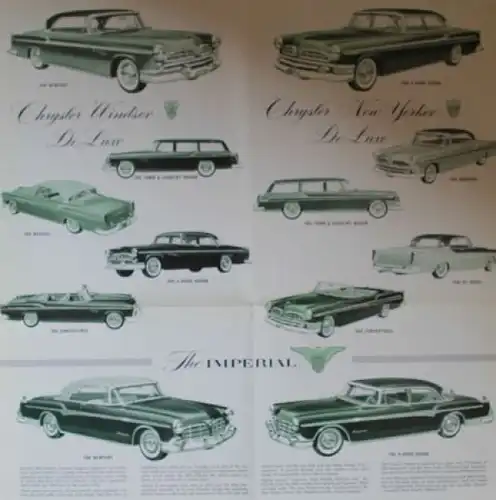 Chrysler Modellprogramm 1954 "The new 100 Million Dollar Look" Automobilprospekt (3530)