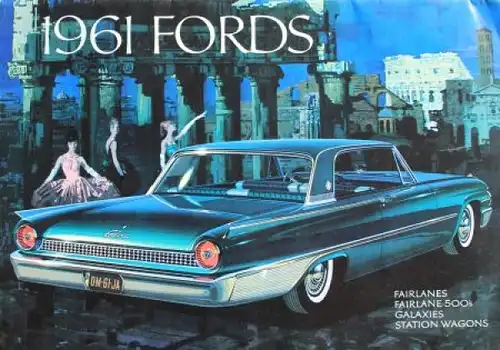 Ford Modellprogramm 1961 Automobilprospekt (3584)