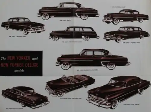 Chrysler Modellprogramm 1953 "Americas first family of fine cars" Automobilprospekt (3589)