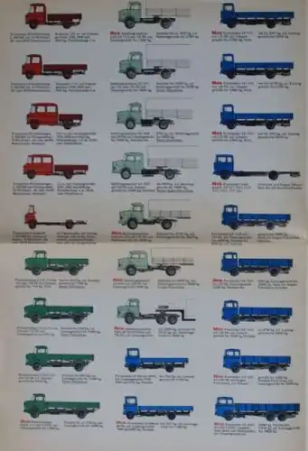 Mercedes-Benz LKW-Modellprogramm 1967 Lastwagen-Prospekt (3601)