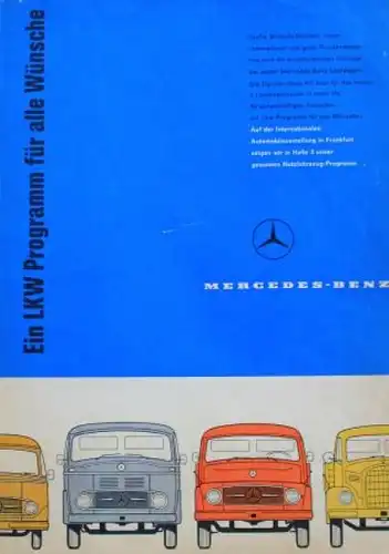 Mercedes-Benz LKW-Modellprogramm 1959 Lastwagen-Prospekt (3811)