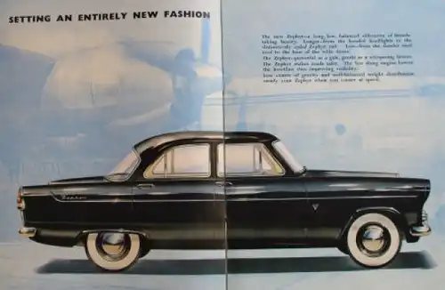 Ford Zephyr Modellprogramm 1956 Automobilprospekt (3816)