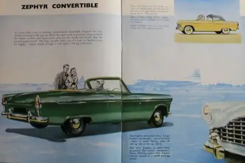 Ford Zephyr Modellprogramm 1956 Automobilprospekt (3816)