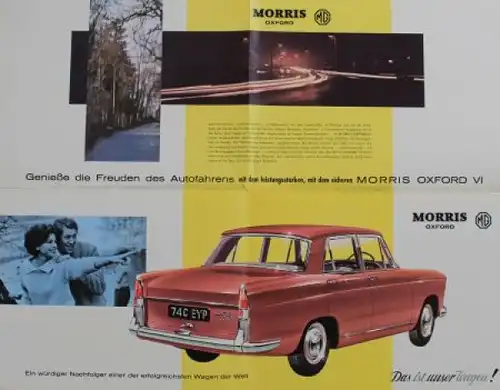 Morris Oxford Series VI Modellprogramm 1961 Automobilprospekt (3819)