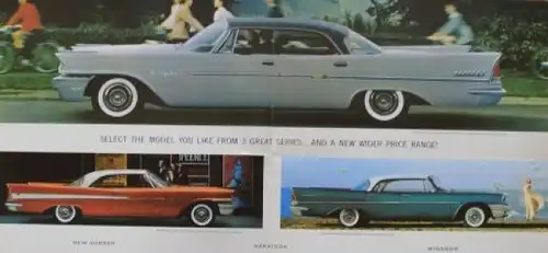 Chrysler Modellprogramm 1958 "Glamour Car of the forward look" Automobilprospekt (3823)