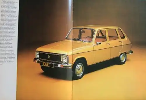 Renault 6 Modellprogramm 1973 Automobilprospekt (3828)