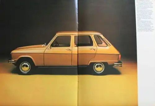 Renault 6 Modellprogramm 1973 Automobilprospekt (3828)