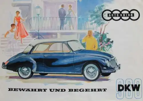DKW 900 Modellprogramm 1960 "Bewährt und begehrt" Automobilprospekt (3829)