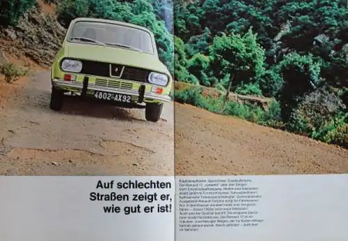 Renault 12 Modellprogramm 1969 Automobilprospekt (3834)