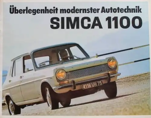 Simca 1100 Modellprogramm 1967 Automobilprospekt (3835)