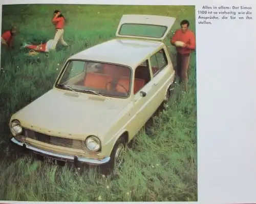 Simca 1100 Modellprogramm 1967 Automobilprospekt (3835)