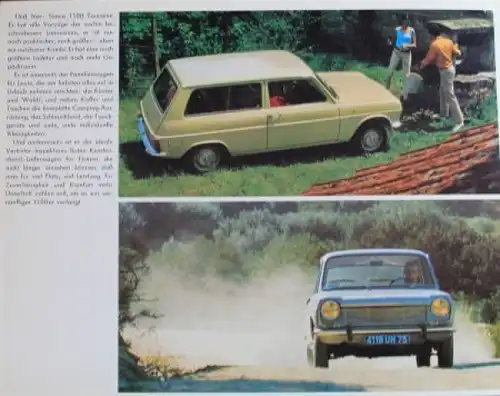 Simca 1100 Modellprogramm 1967 Automobilprospekt (3835)