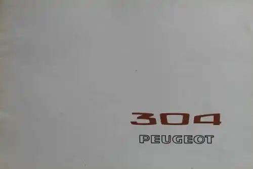 Peugeot 304 Modellprogramm 1970 Automobilprospekt (3842)