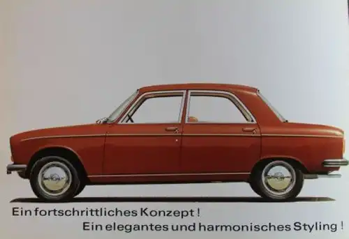 Peugeot 304 Modellprogramm 1970 Automobilprospekt (3842)