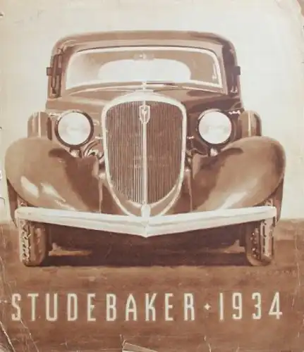 Studebaker Modellprogramm 1934 Automobilprospekt (3847)