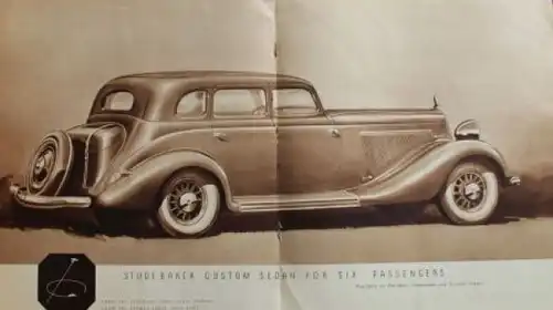 Studebaker Modellprogramm 1934 Automobilprospekt (3847)