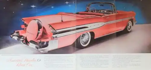 Pontiac Chieftain Modellprogramm 1957 Automobilprospekt (3849)