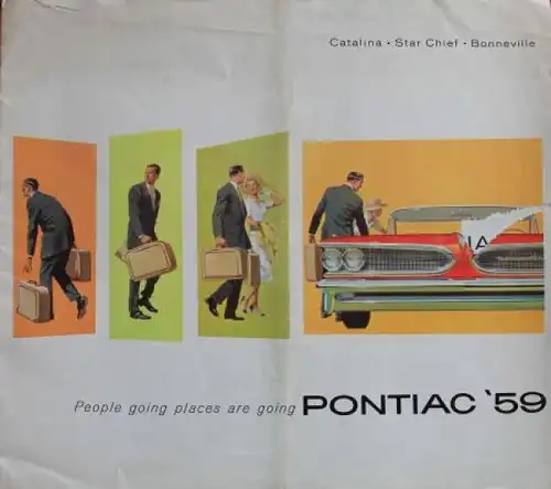 Pontiac Catalina Modellprogramm 1959 Automobilprospekt (3852)