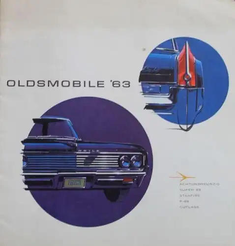 Oldsmobile Super 88 Starfire Modellprogramm 1963 Automobilprospekt (3858)