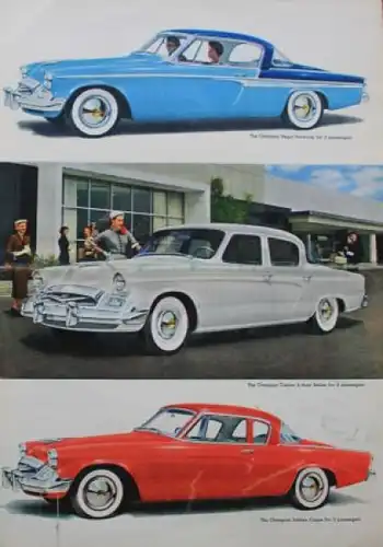 Studebaker Modellprogramm 1955 "Newest of the new !" Automobilprospekt (3859)