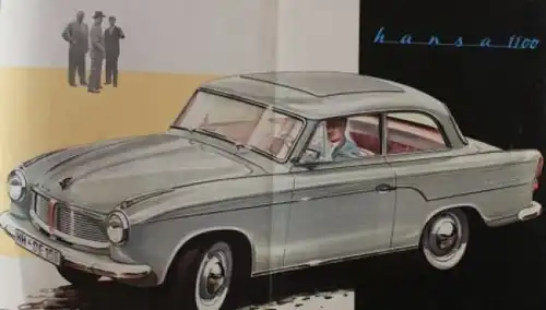 Goliath Hansa 1100 Modellprogramm 1955 Automobilprospekt (3862)