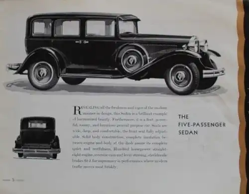 Hupmobile Eight Modellprogramm 1930 Automobilprospekt (3864)