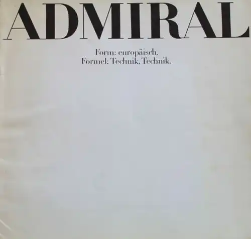 Opel Admiral Modellprogramm 1969 Automobilprospekt (3866)
