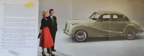 BMW 501 Modellprogramm 1955 Automobilprospekt (3867)