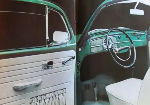 Volkswagen Käfer Modellprogramm 1968 "Der neue Käfer" Automobilprospekt (3881)