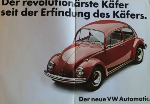 Volkswagen Käfer Modellprogramm 1968 "Der neue Käfer" Automobilprospekt (3881)