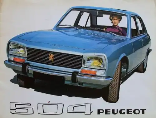 Peugeot 504 Modellprogramm 1970 Automobilprospekt (3884)