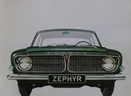 Ford Zephyr Modellprogramm 1962 Automobilprospekt (3887)