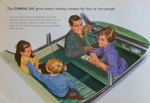 Ford Consul 315 Modellprogramm 1962 Automobilprospekt (3888)