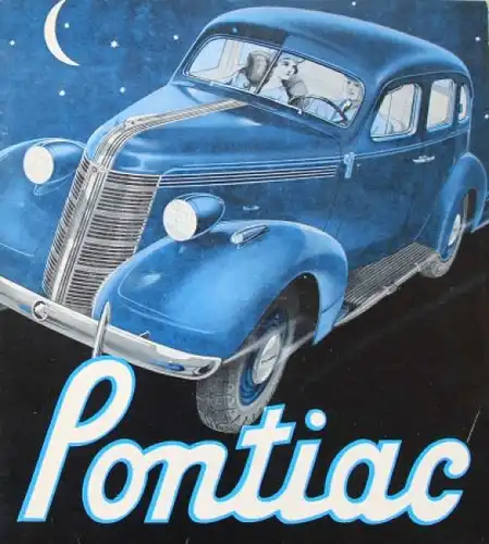 Pontiac Modellprogramm 1937 Automobilprospekt (3893)