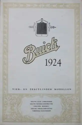 Buick Modellprogramm 1924 Automobilprospekt (3899)