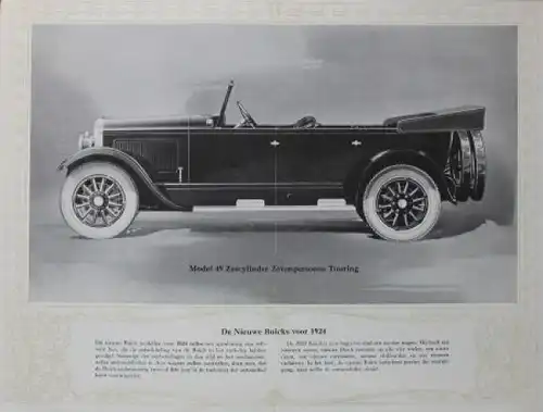 Buick Modellprogramm 1924 Automobilprospekt (3899)