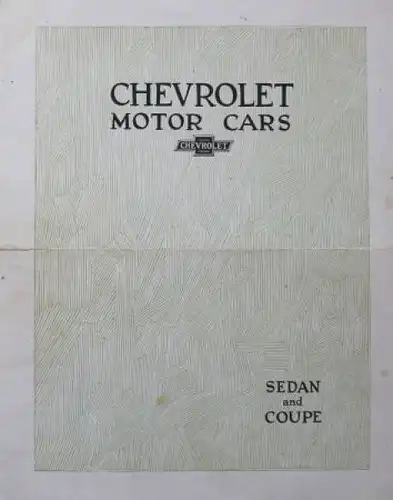 Chevrolet Sedan Coupe Modellprogramm 1924 Automobilprospekt (3902)