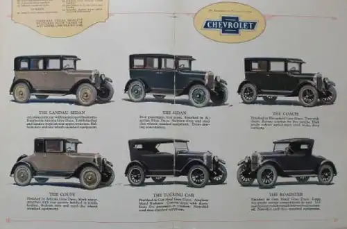 Chevrolet Modellprogramm 1926 "Quality Features" Automobilprospekt (3903)