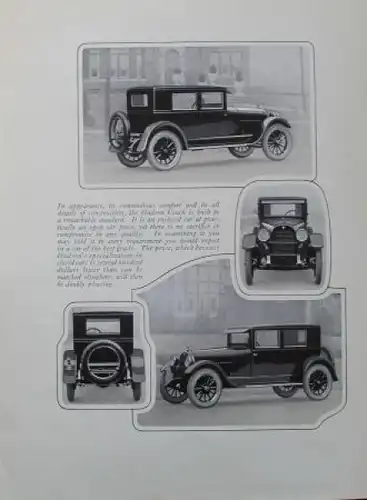 Hudson Super Six Coach Modellprogramm 1924 Automobilprospekt (3906)